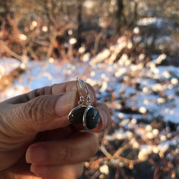Sterling silver And Labradorite Earrings - Picture 7 of 9